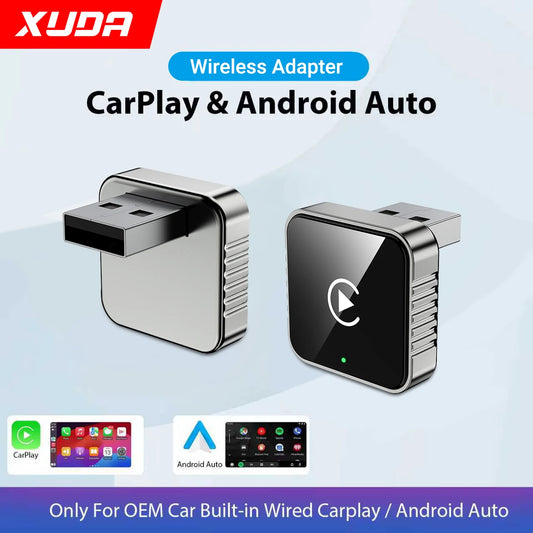 Adaptateur CarPlay & Android Auto Sans Fil XUDA – Plug & Play, Compatible Autoradio OEM