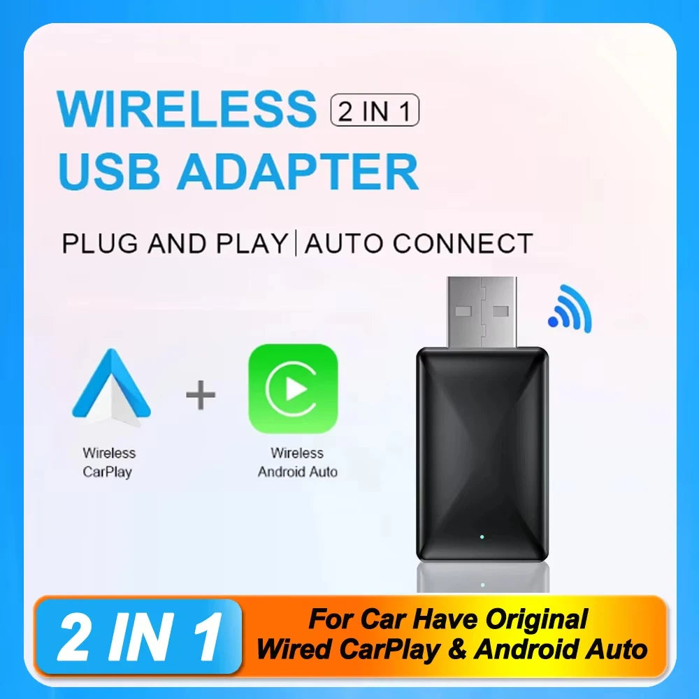 Adaptateur CarPlay & Android Auto Sans Fil XUDA – Plug & Play, Compatible Autoradio OEM