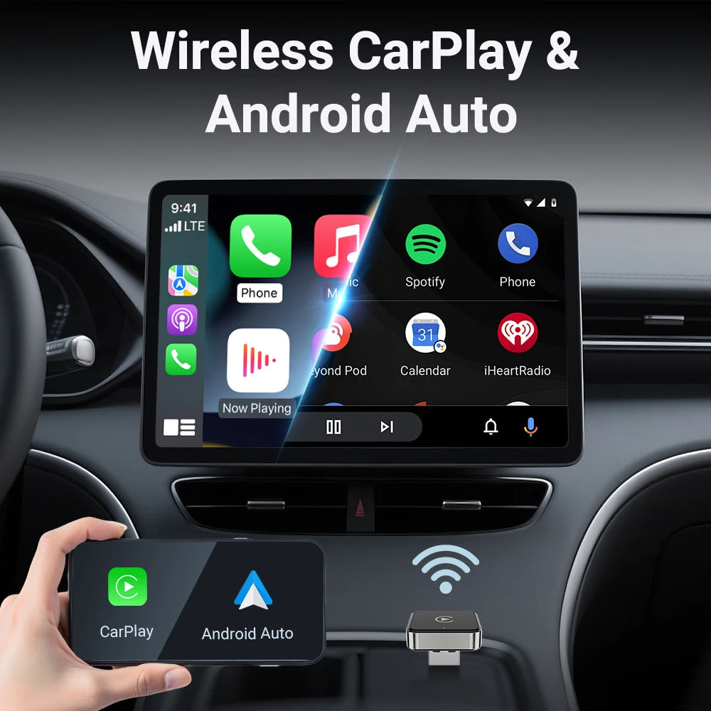 Adaptateur CarPlay & Android Auto Sans Fil XUDA – Plug & Play, Compatible Autoradio OEM