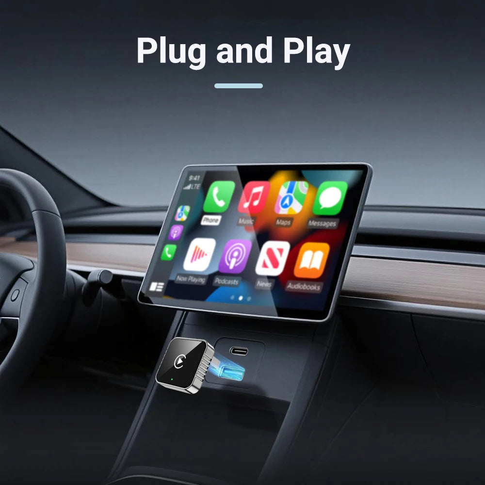 Adaptateur CarPlay & Android Auto Sans Fil XUDA – Plug & Play, Compatible Autoradio OEM